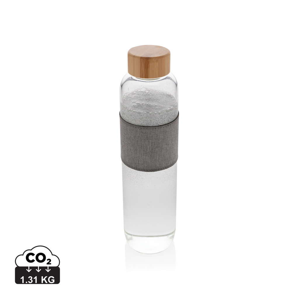 Bouteille en verre personnalisée 750 ml transparent et gris